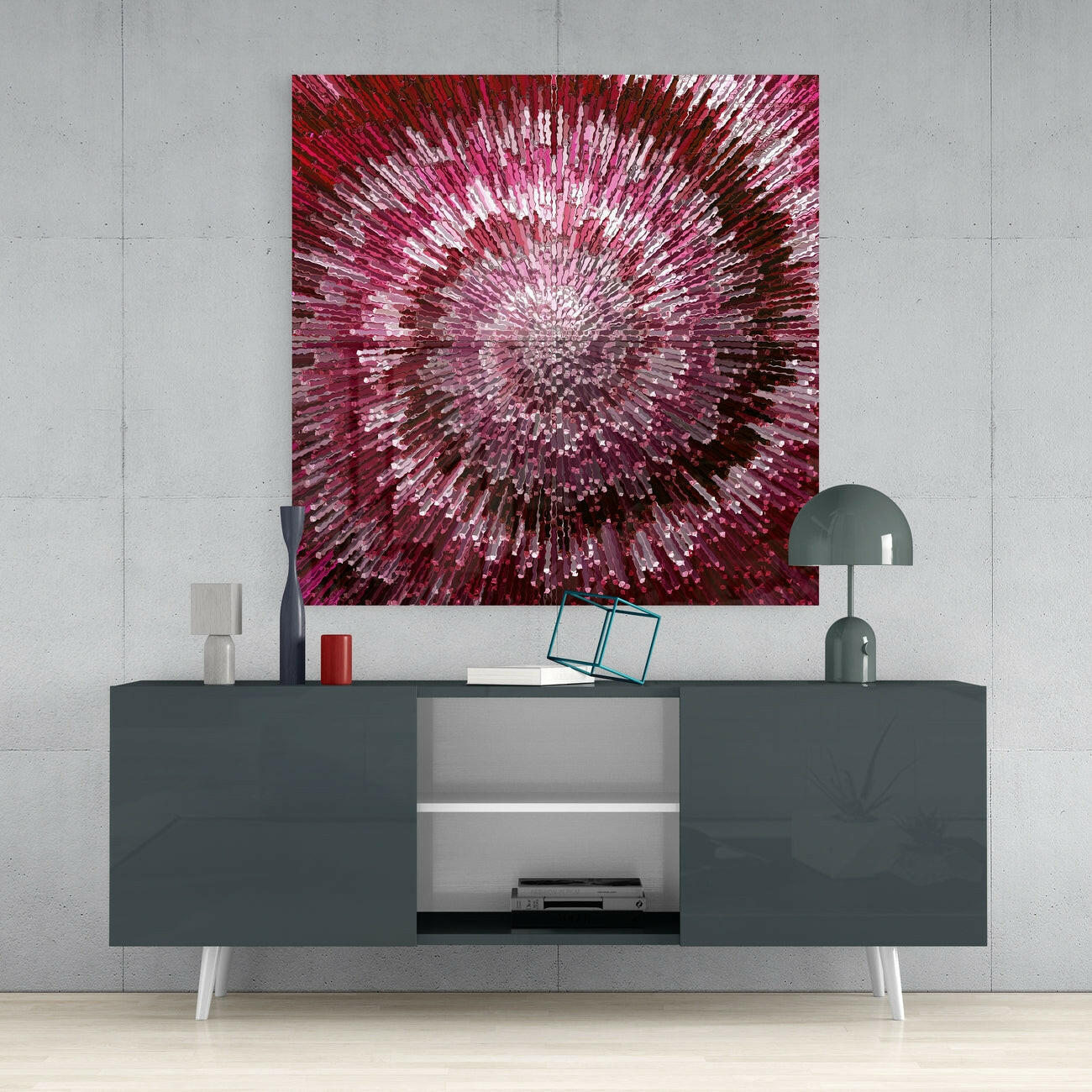 Cycle of Red Glass Wall Art