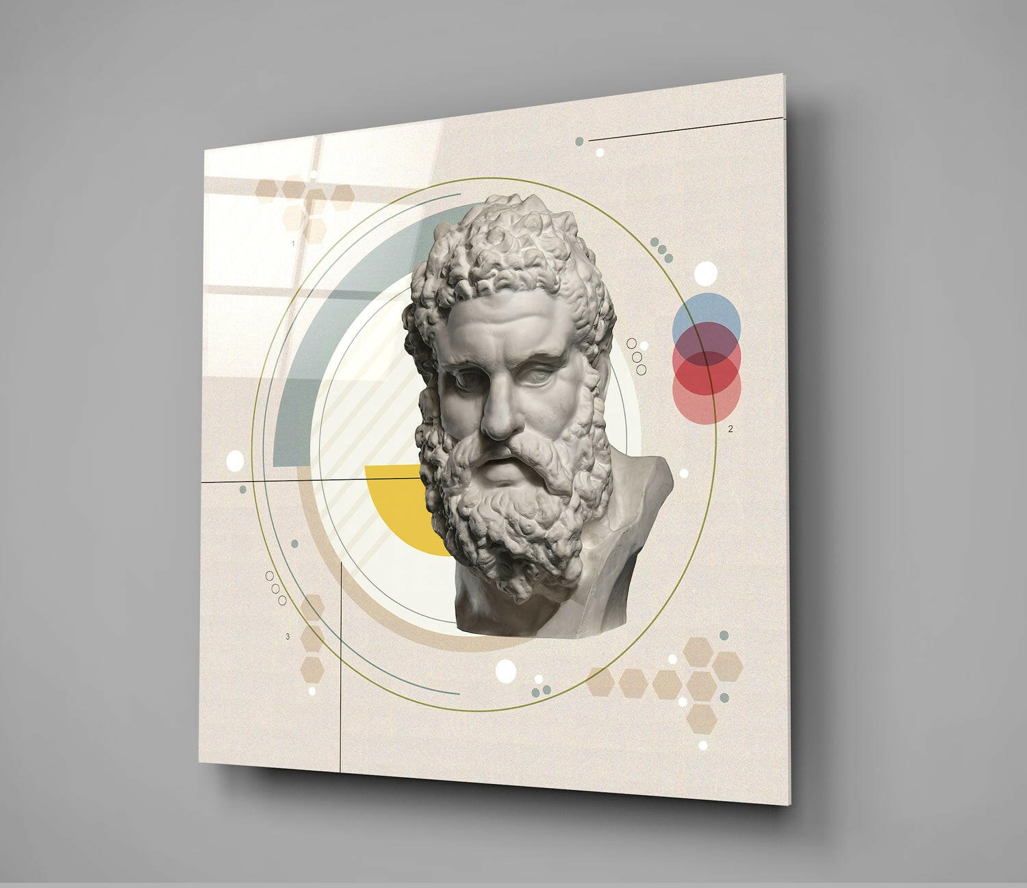 Statue Glass Wall Art