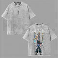 Kingdom Hearts Sora Double-Sided Vintage Washed Tee – Retro 90s Gaming Inspired Graphic T-Shirt