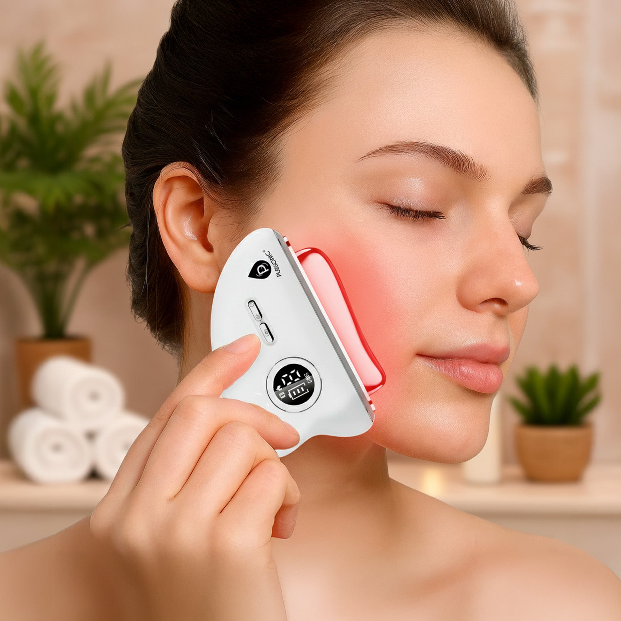 Pursonic Radiance Duo: 7-in-1 LED Light Therapy Beauty Face & Body Wands (2-Pack)