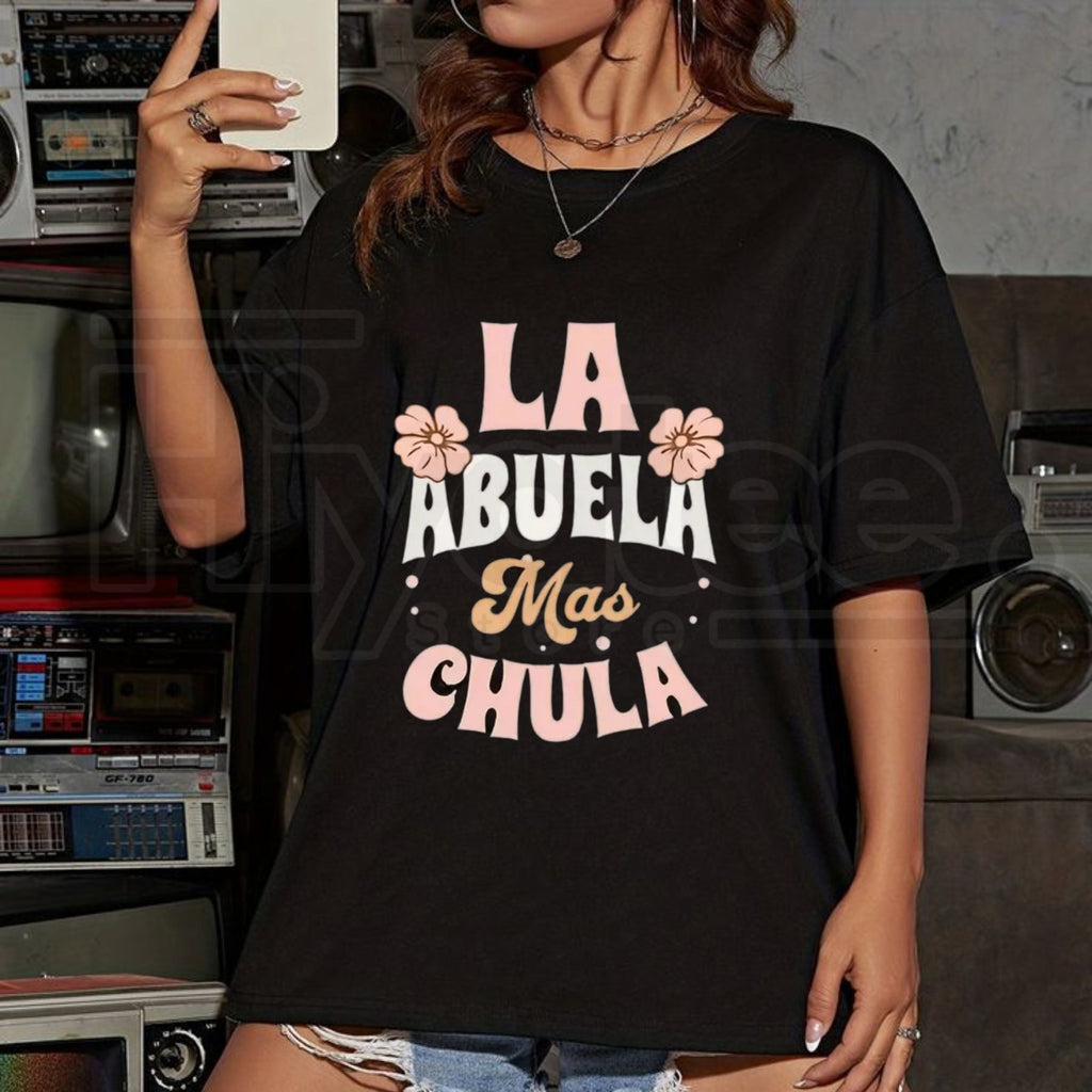 "La Mejor Abuela" Ultra Cute Spanish Grandmother – New Year Casual Soft Short Sleeve