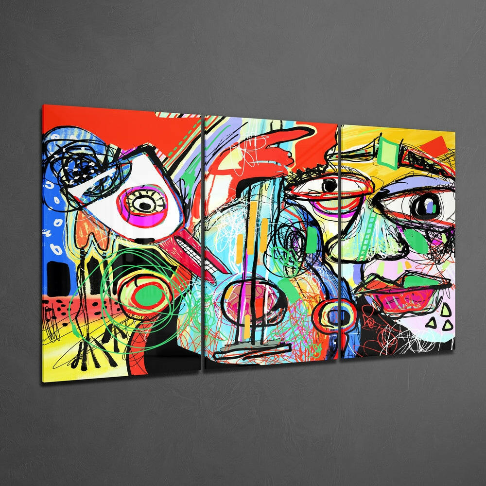 Abstract Cello Mega Glass Wall Art
