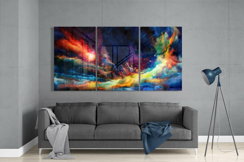 Colors of Space Glass Wall Art