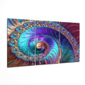 Spiral Peacock Glass Art