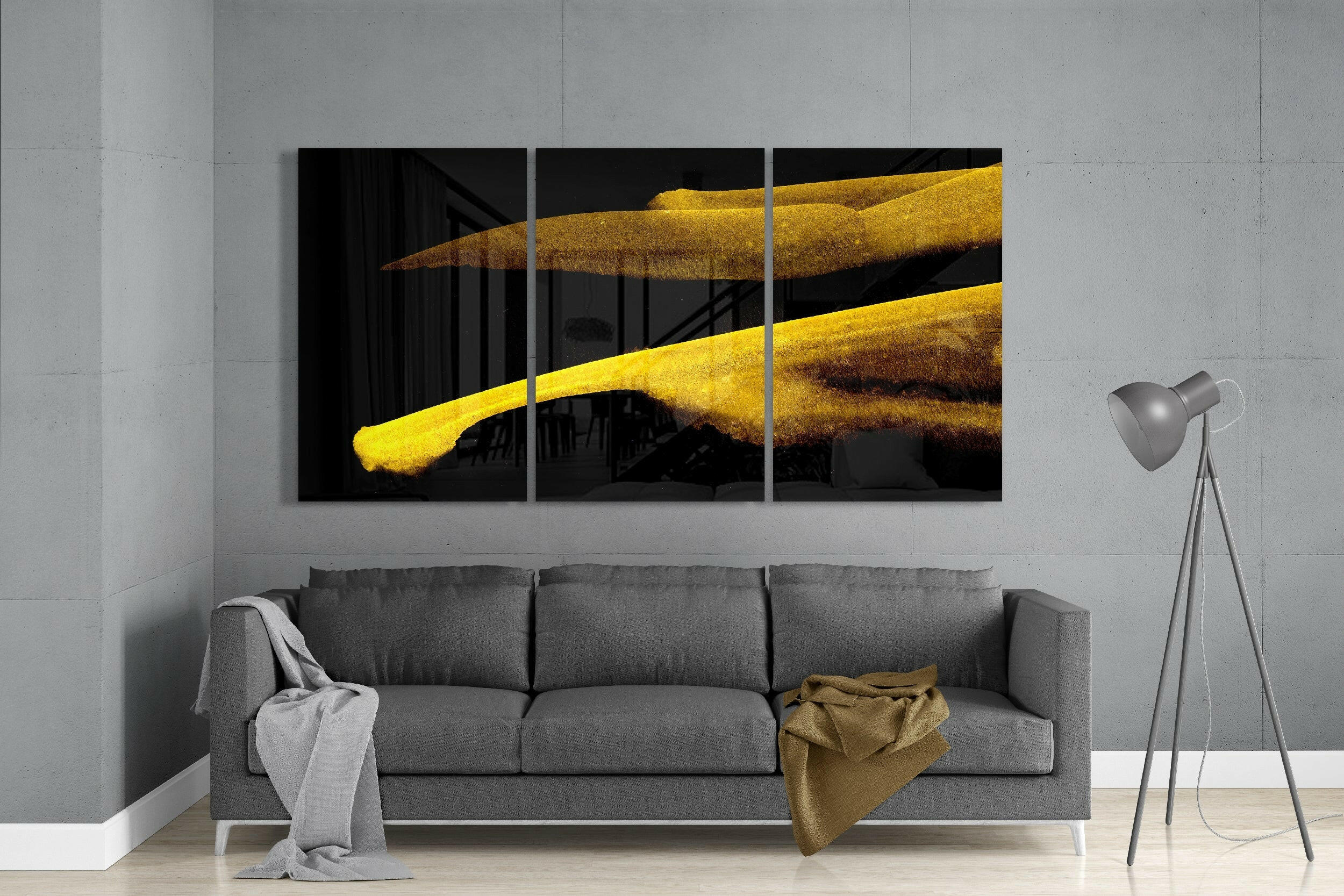 Yellow Touch Glass Art