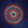 Navy Blue Peacock Mandala Tapestry Cotton Wall Hanging