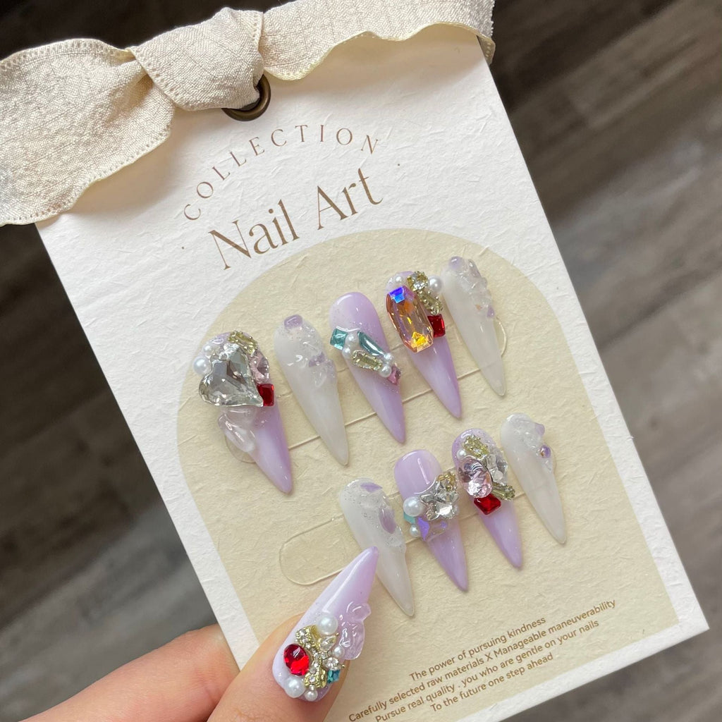 1022- Handmade press on nails fake nails removable