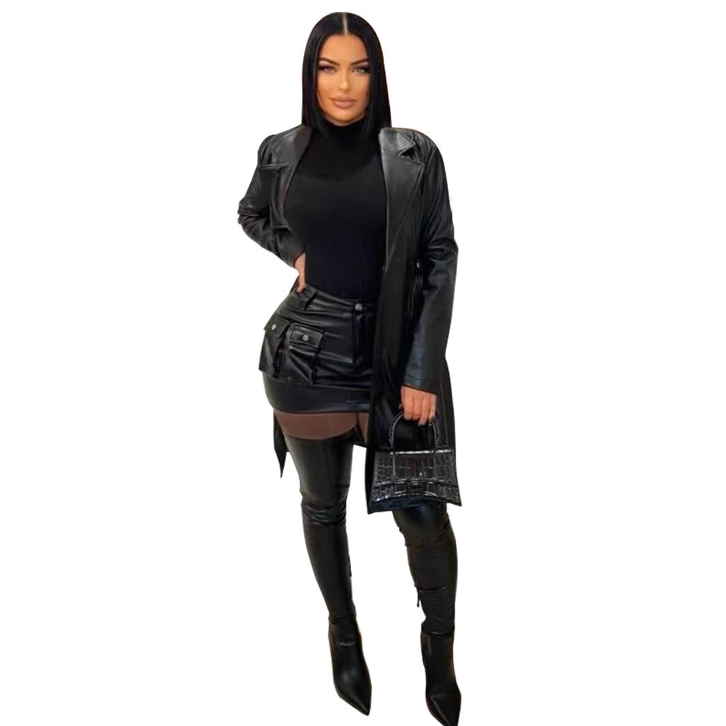 Long Leather Coat