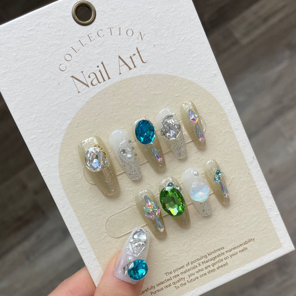 1024- Handmade press on nails fake nails removable