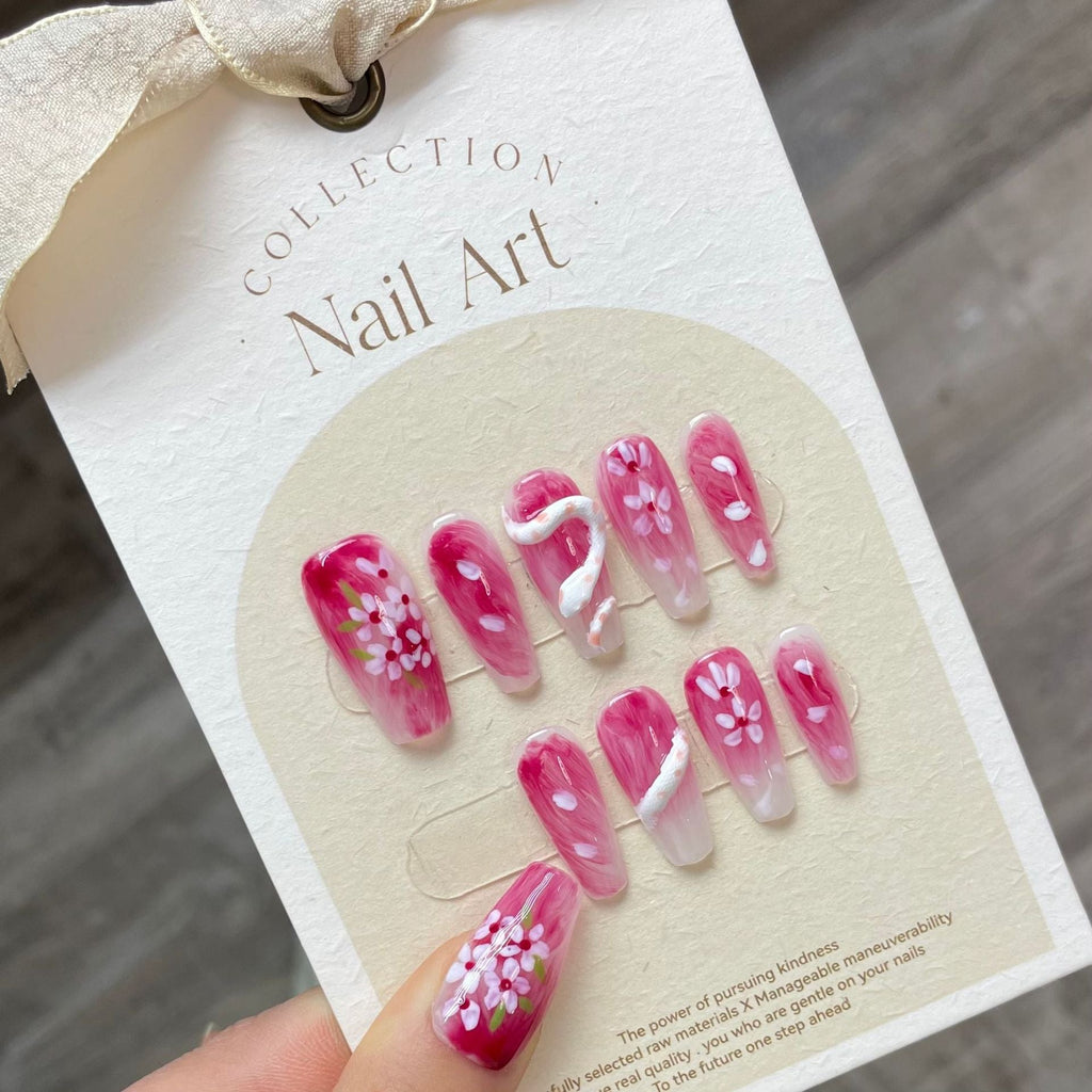 0938- Handmade press on nails fake nails removable
