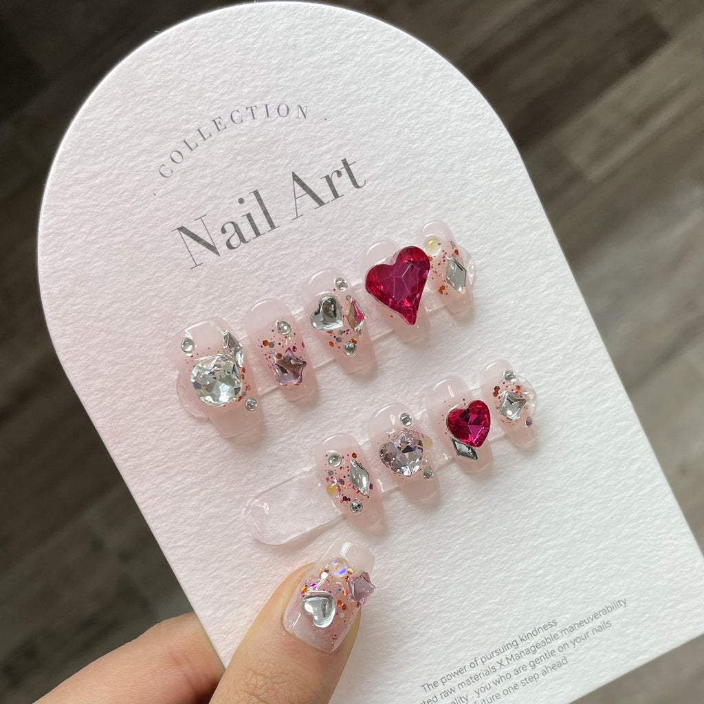 1022- Handmade press on nails fake nails removable