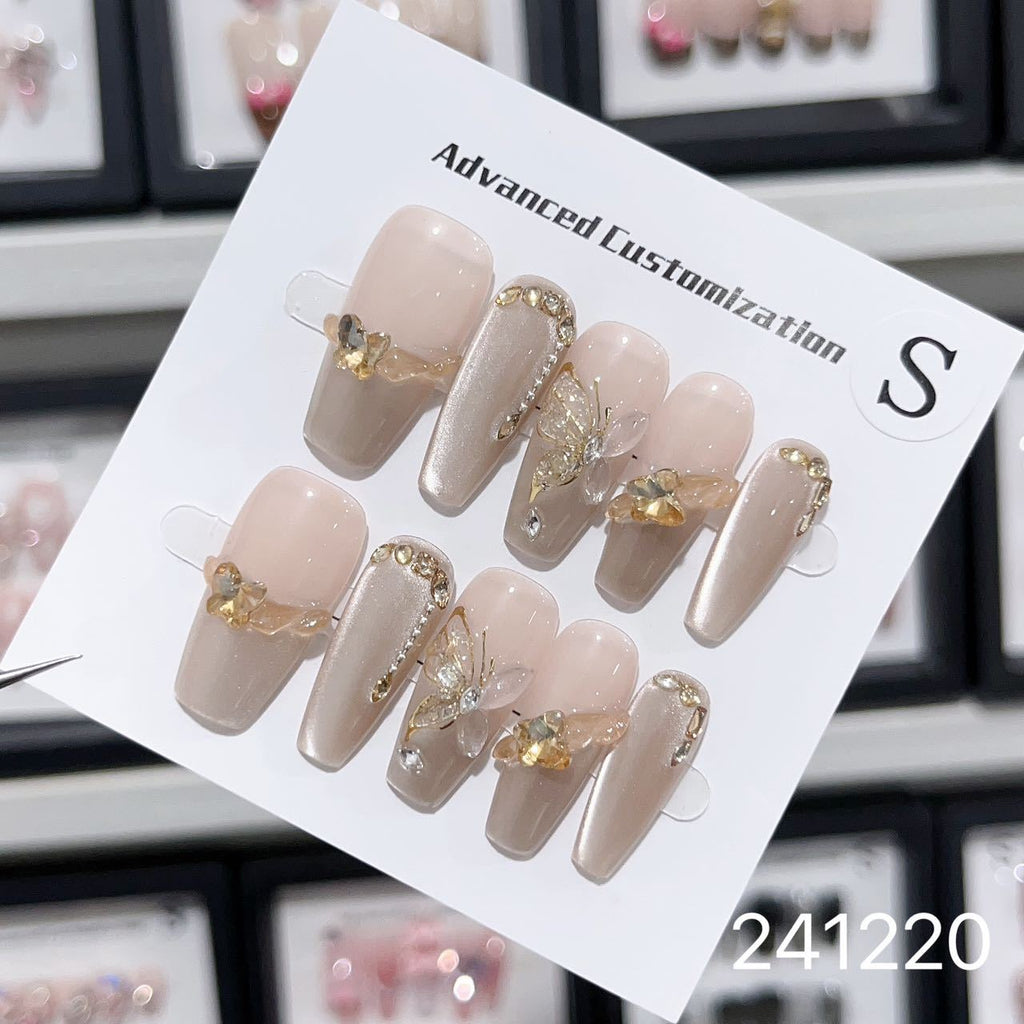 1030- Handmade press on nails fake nails removable