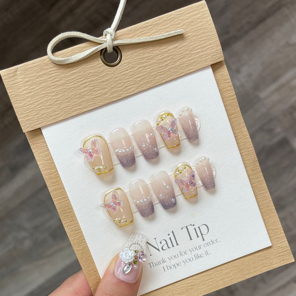 1024- Handmade press on nails fake nails removable