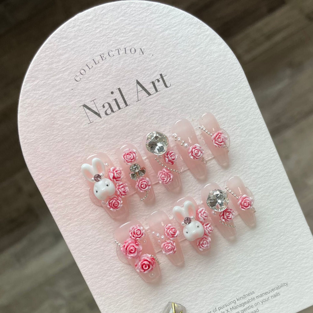 0938- Handmade press on nails fake nails removable