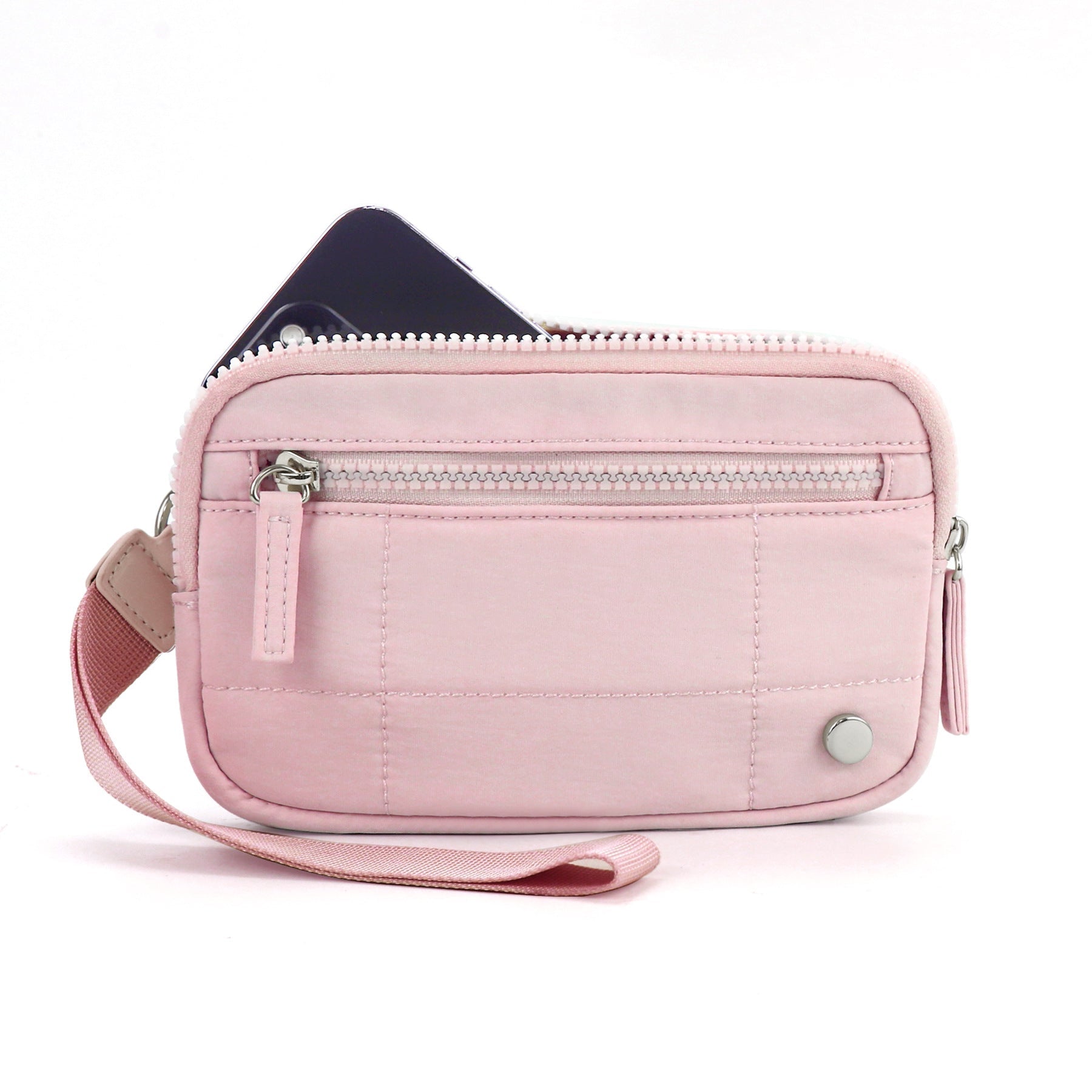 Transparent PVC Large Card Bag – Wrist Bag with Compartments for Bank Card & Change Storage, Portable Wristlet Purse