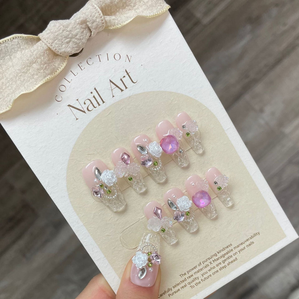 1024- Handmade press on nails fake nails removable