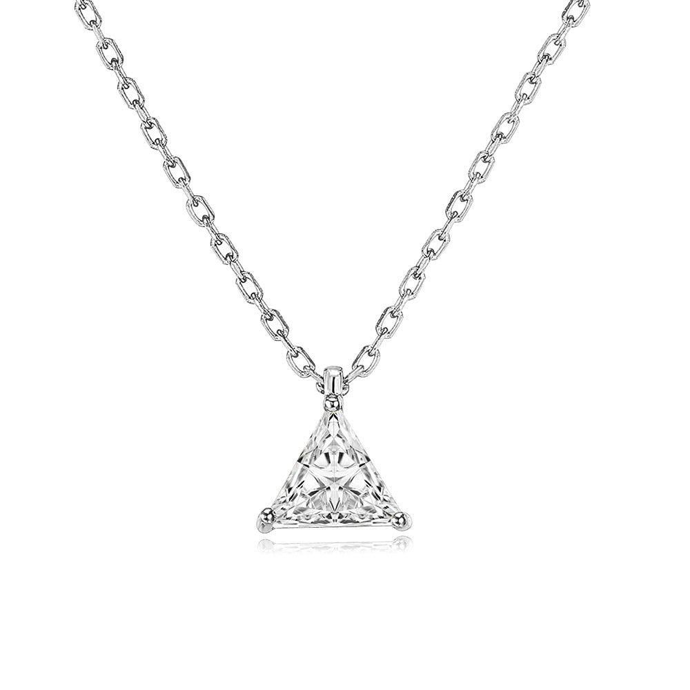 Single Zircon Pendant Necklace new