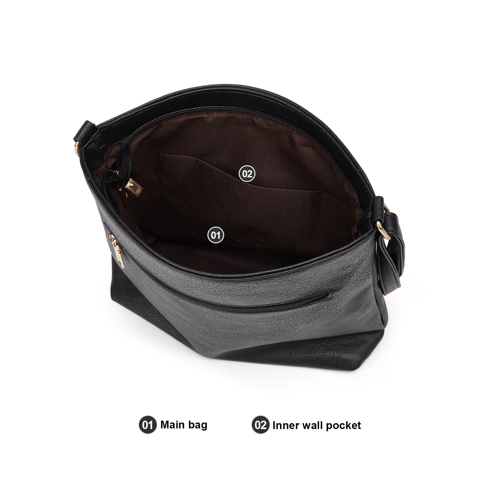 Small crossbody bag, stylish simple splicing shoulder bag, multi-functional portable bag