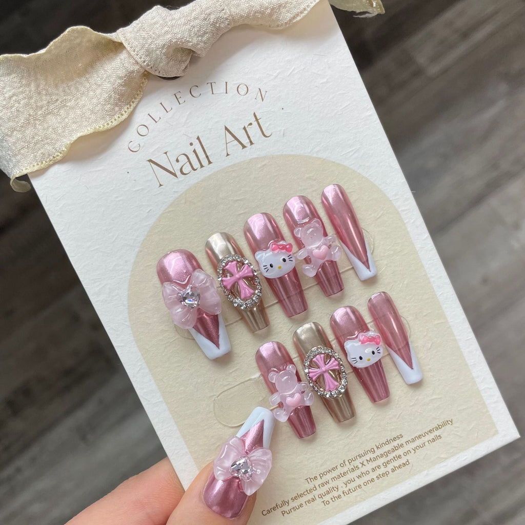 0938- Handmade press on nails fake nails removable