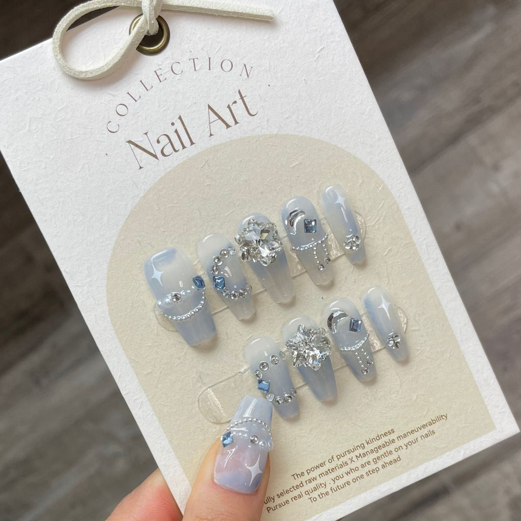 1022- Handmade press on nails fake nails removable