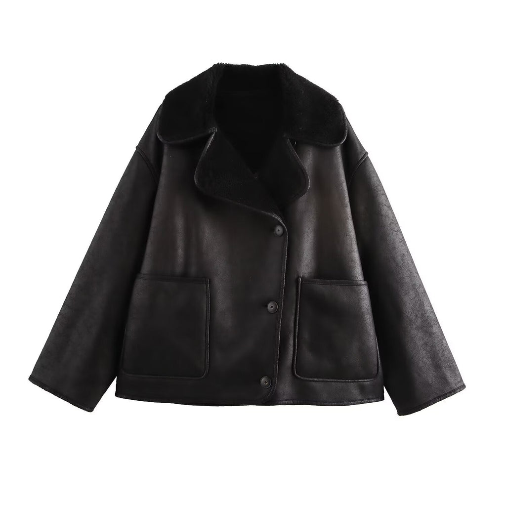 Reversible Fur & Leather Jacket