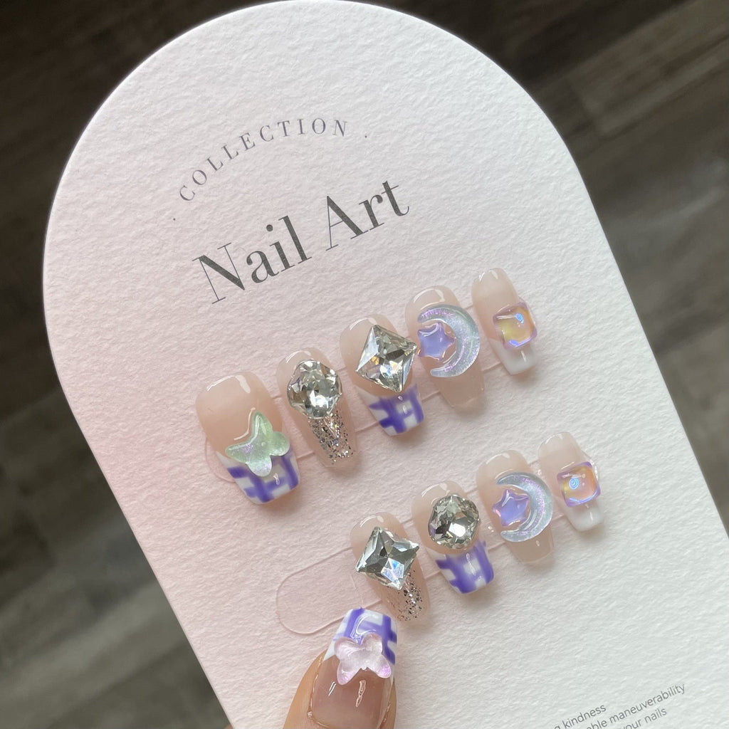 1022- Handmade press on nails fake nails removable