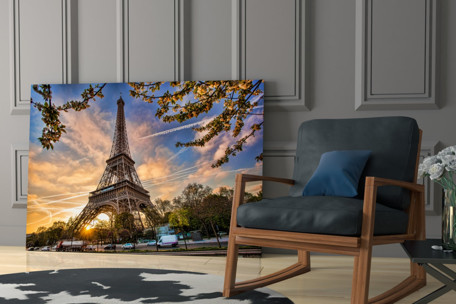 Eiffel Tower Glass Wall Art