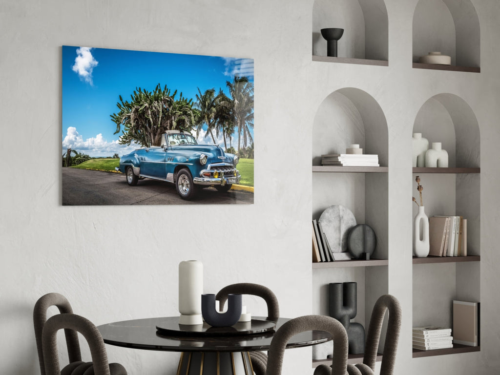 Chevrolet Classic Car Glass Wall Art