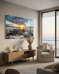 Sea View Glass Wall Art