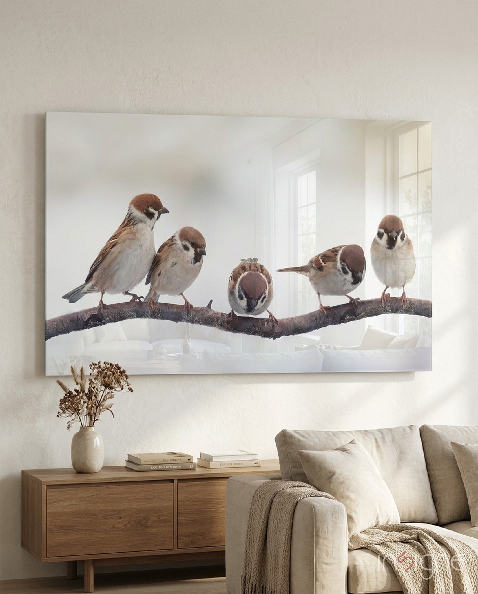 Birds Glass Wall Art