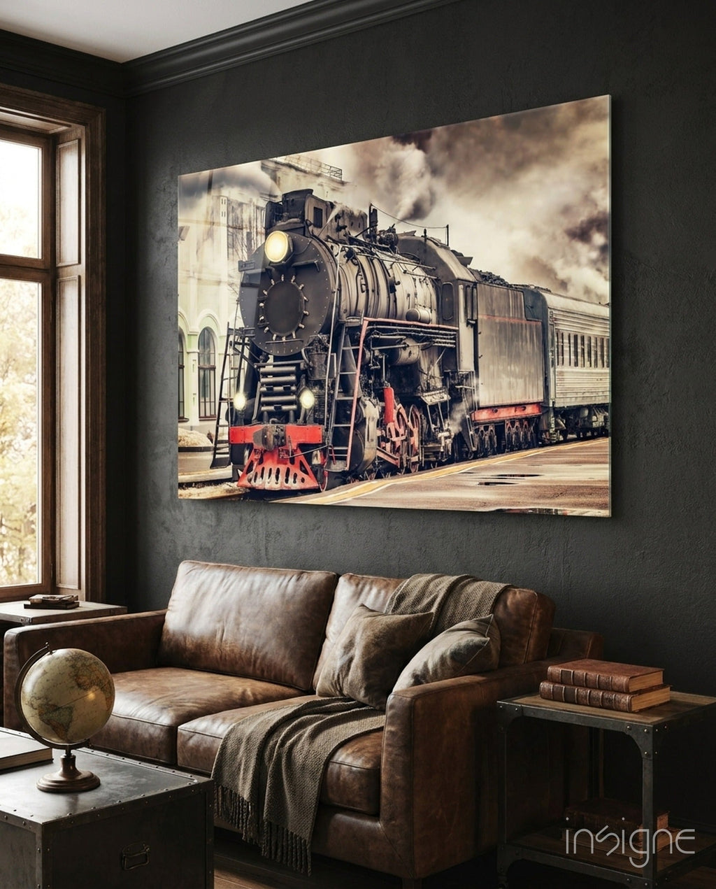 Train Glass Wall Art