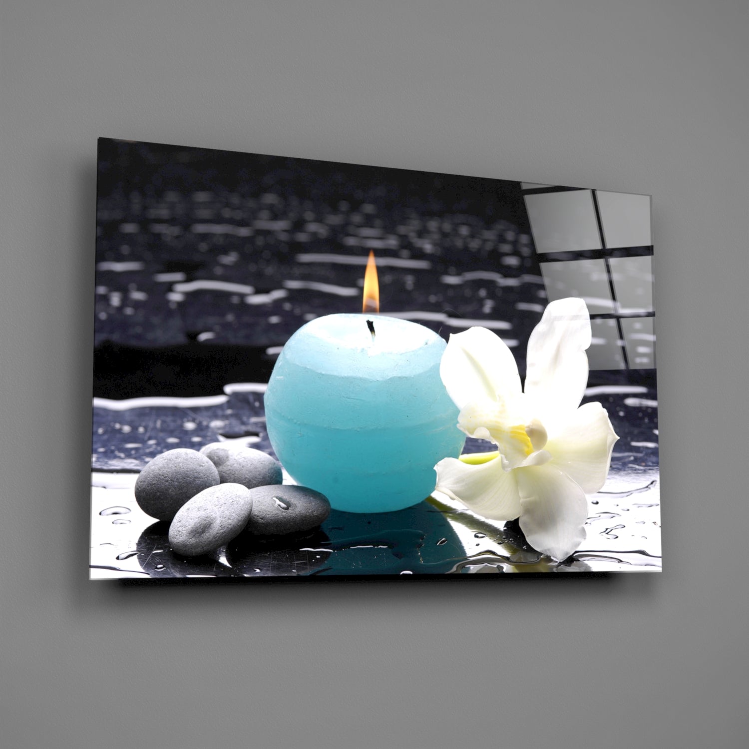 Candle Glass Wall Art