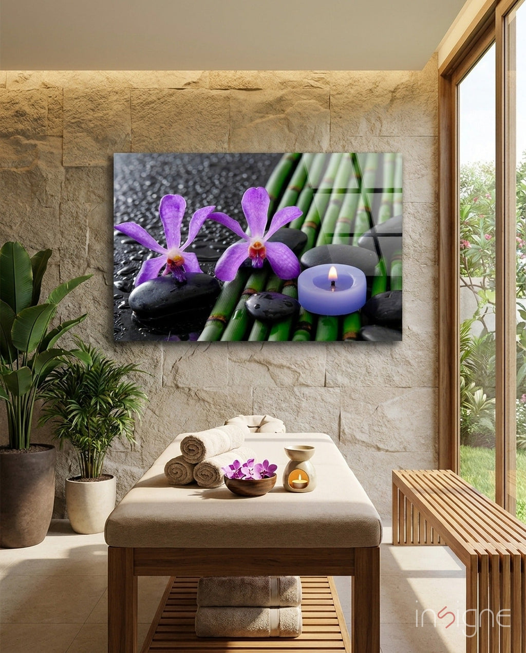 Spa Glass Wall Art