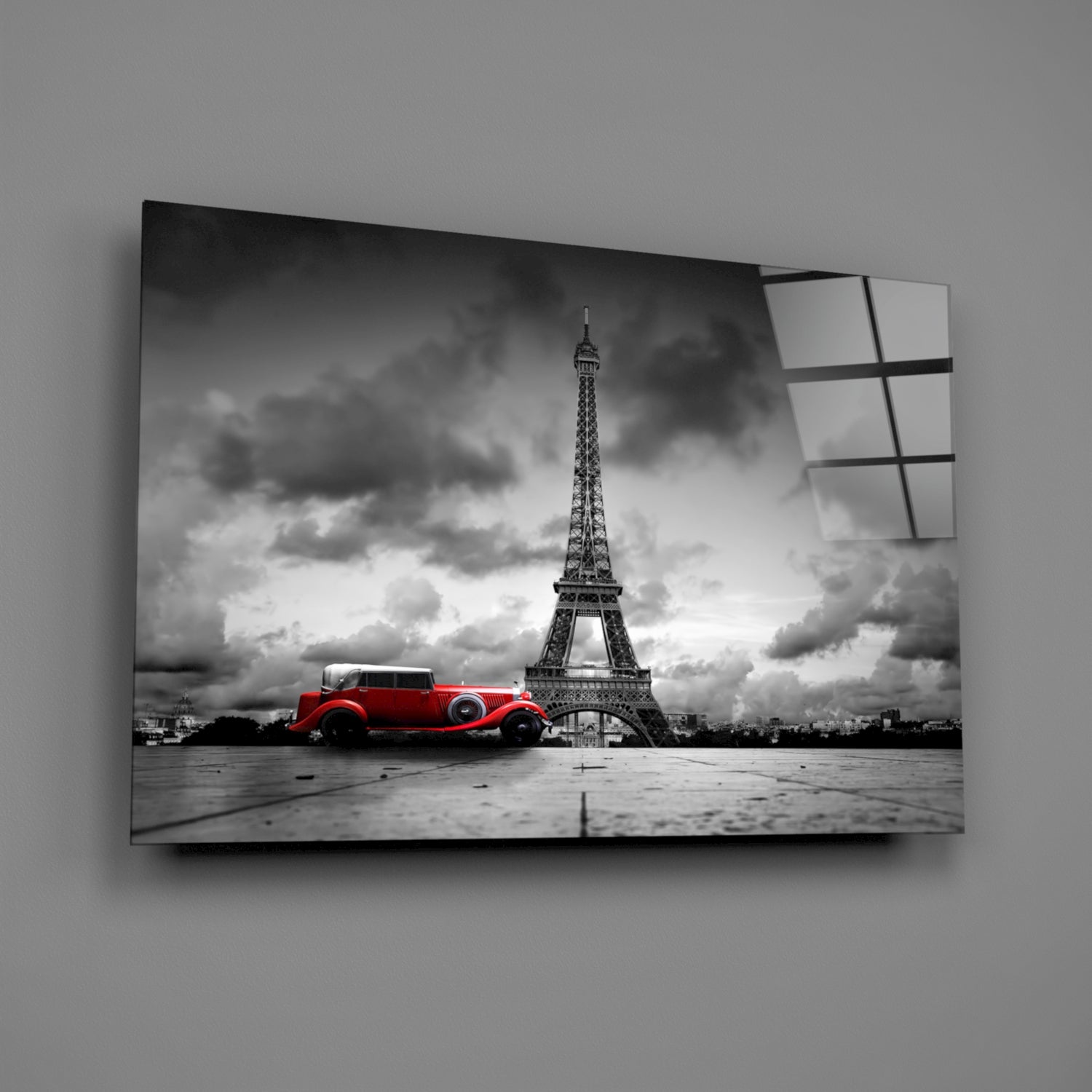 Eiffel Tower Glass Wall Art