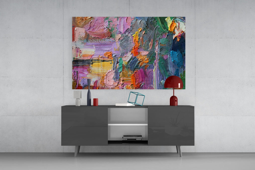 Abstract Glass Wall Art