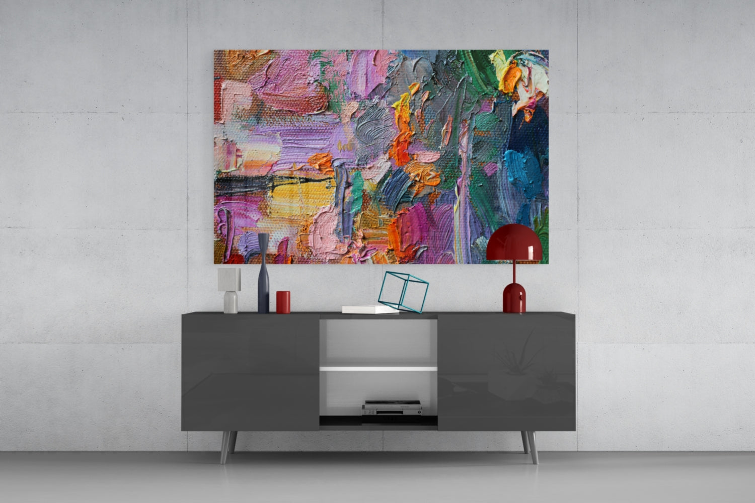Abstract Glass Wall Art