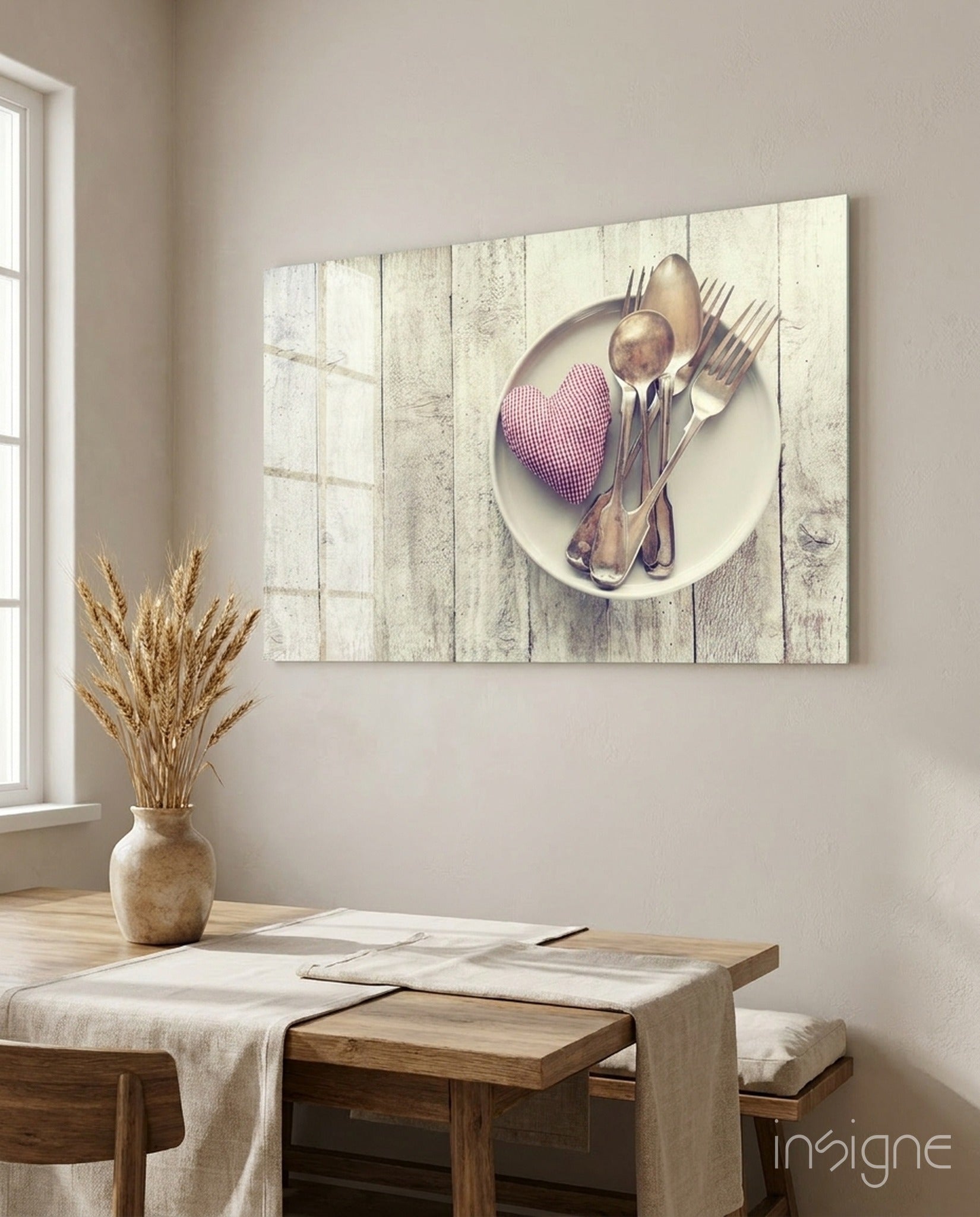 Heart Glass Wall Art