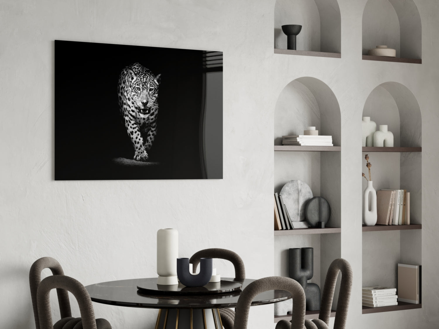 Leopard Glass Wall Art