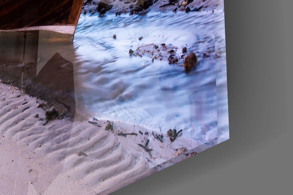 Red Sky Glass Wall Art