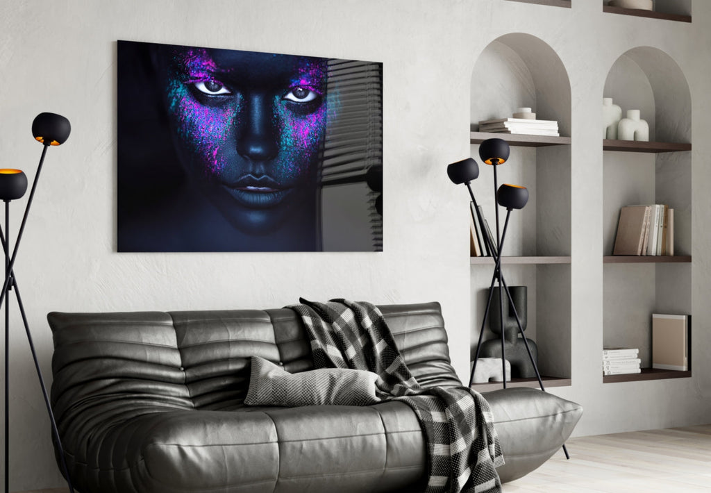 Woman Portrait Glass Wall Art