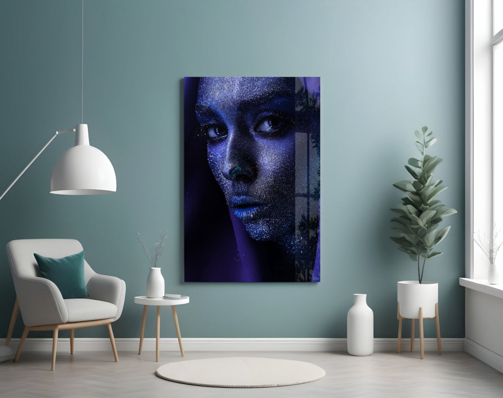 Woman Portrait 2 Glass Wall Art
