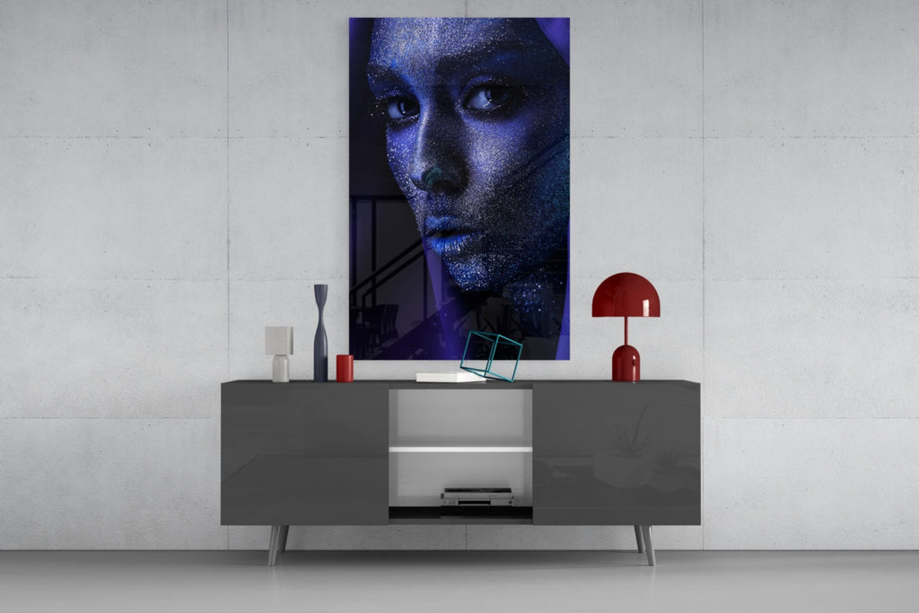 Woman Portrait 2 Glass Wall Art