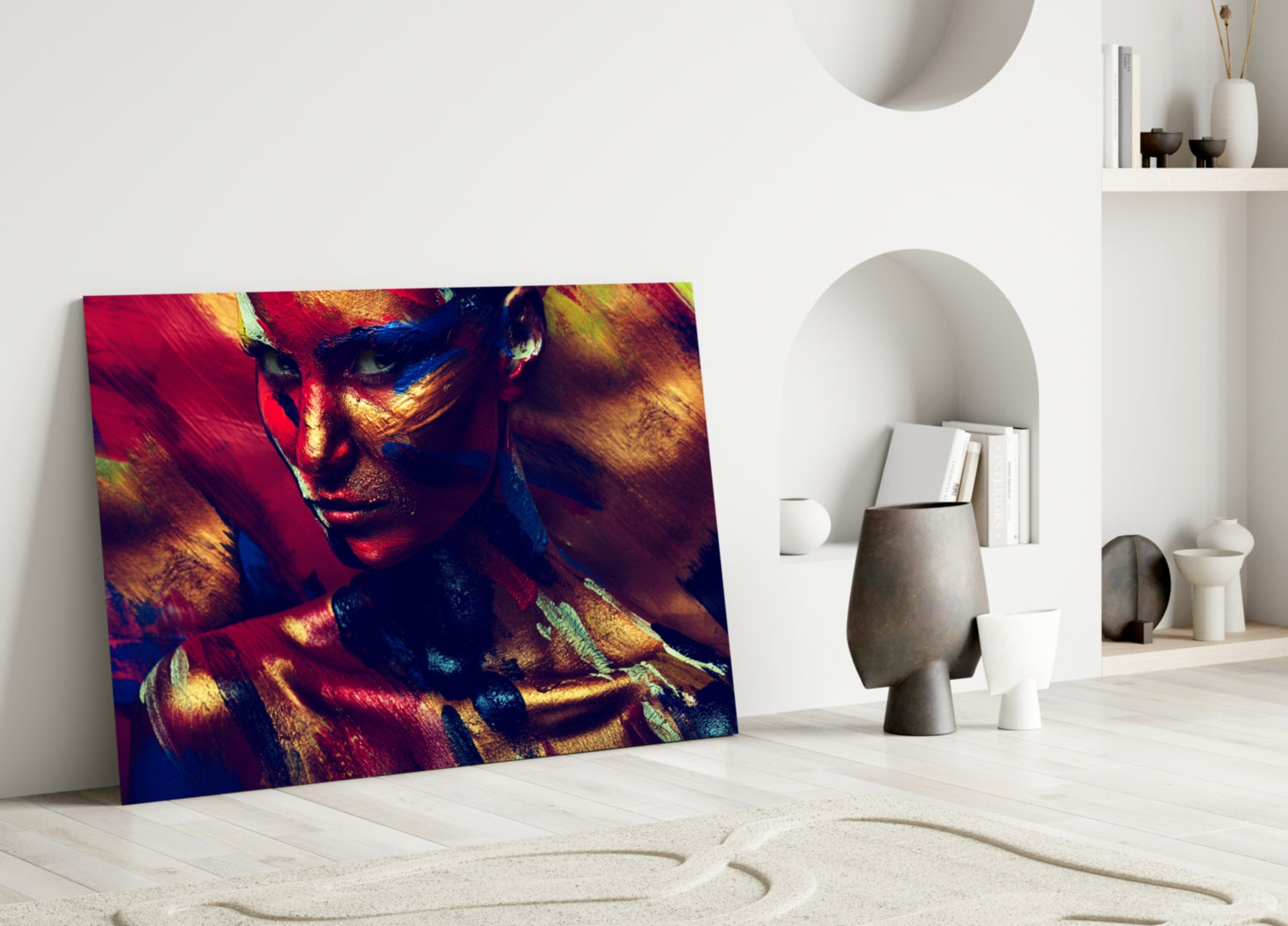 Female Portrait 6 Glass Wall Art