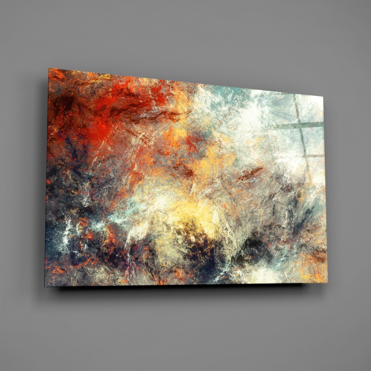 Abstract 3 Glass Wall Arts