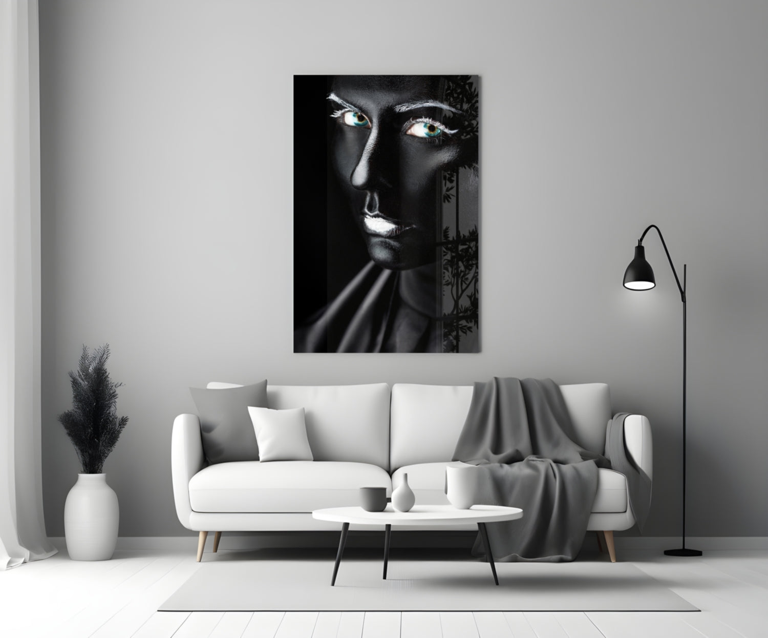 Female Portrait 11 Glass Wall Art