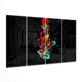 Color Mix 4 Pieces Mega Glass Wall Art (59"x36")