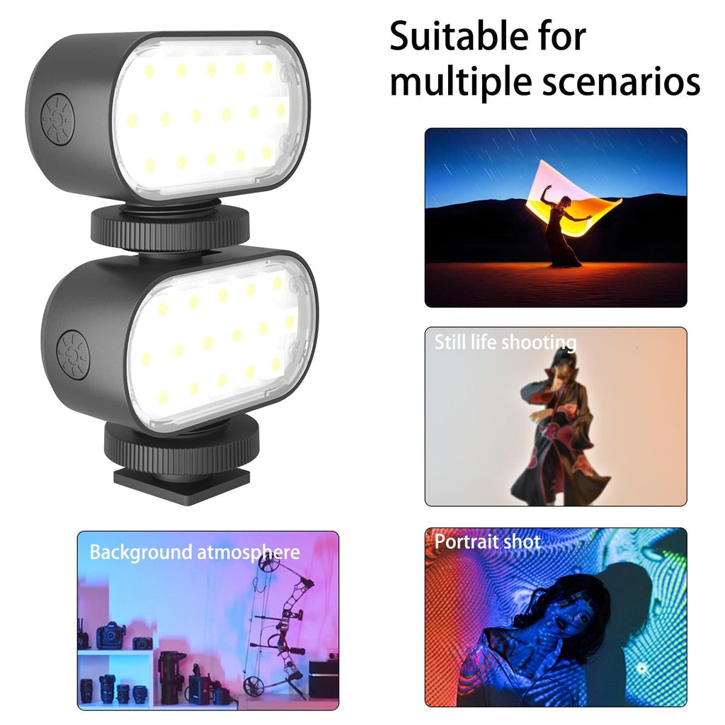 NNEIDS Portable Live Video Led Light For Beauty Photography And Selfies - Black