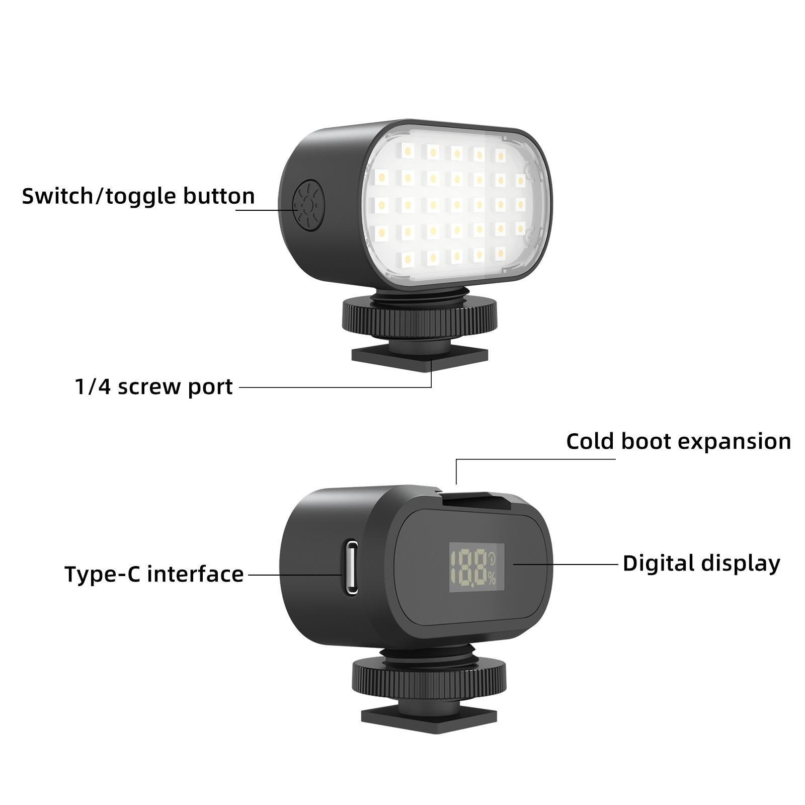 NNEIDS Switchable 6-Colour Led Beauty Fill Light For Live Broadcast And Photography