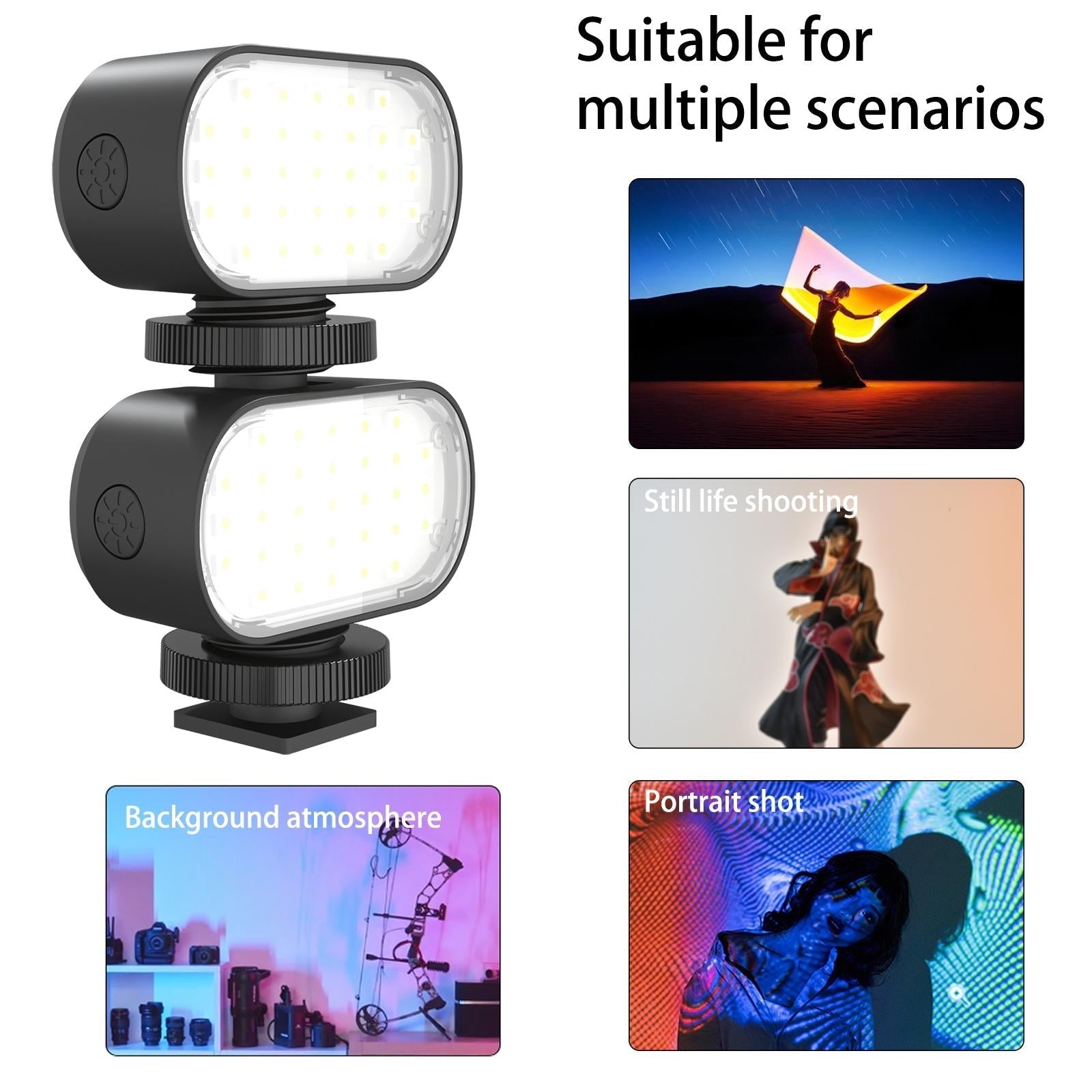 NNEIDS Switchable 6-Colour Led Beauty Fill Light For Live Broadcast And Photography