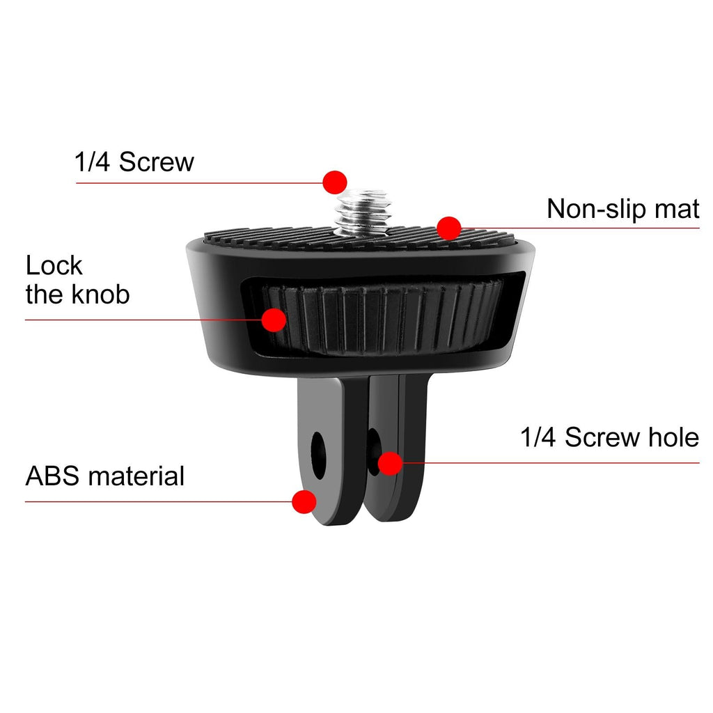 NNEIDS Adjustable Action Camera Tripod Adapter - 1 / 4 Screw